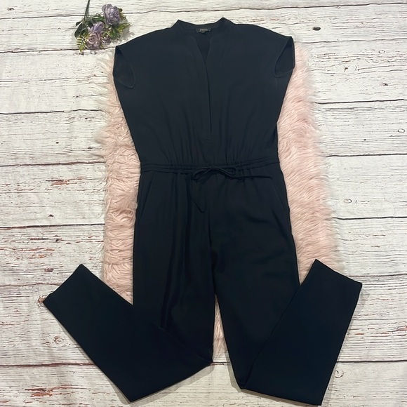 Aritzia Babaton Donnie Black Drawstring Minimalist Jumpsuit - Picture 3 of 10